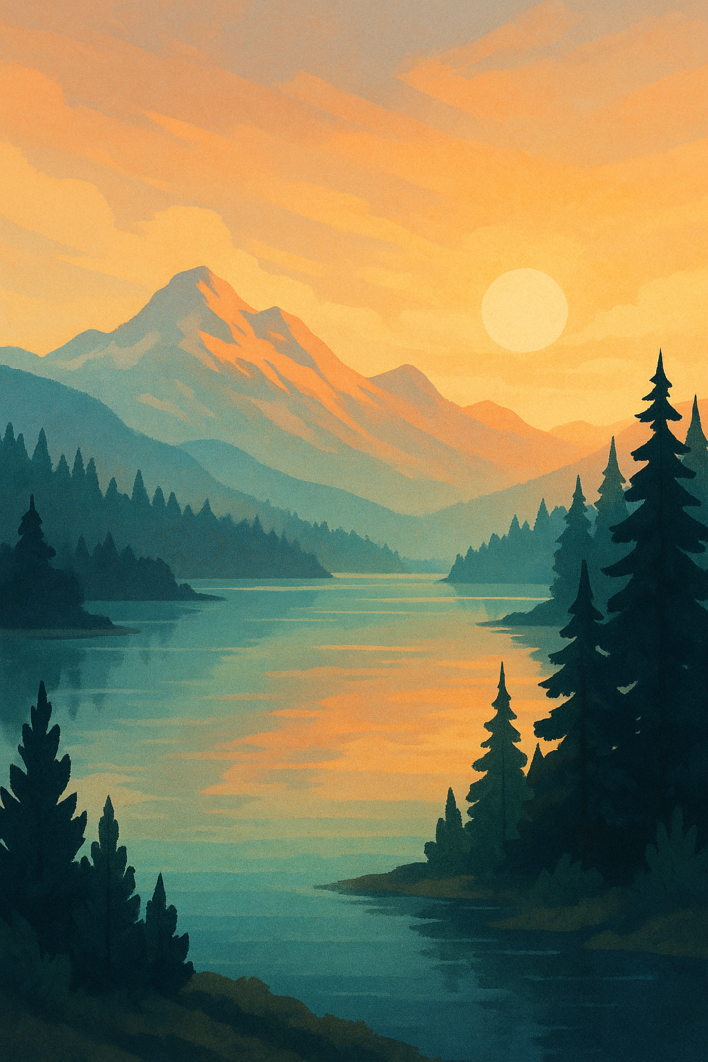 Abstract nature scene